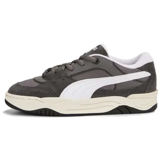 PUMA 180 Leather Skateboarding Shoes Unisex Low-top Grey/white