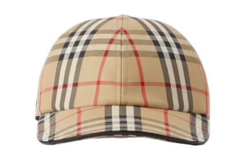 Burberry Check Cotton Baseball Cap