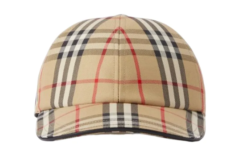 Burberry Check Cotton Baseball Cap