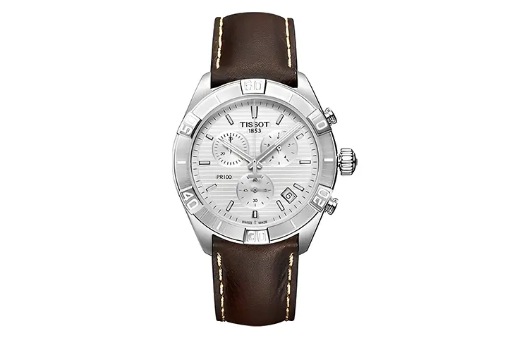 TISSOT PR100 Collection Quartz Movement 100m Waterproof Men's Watches Watch White Dial Stainless Steel Case