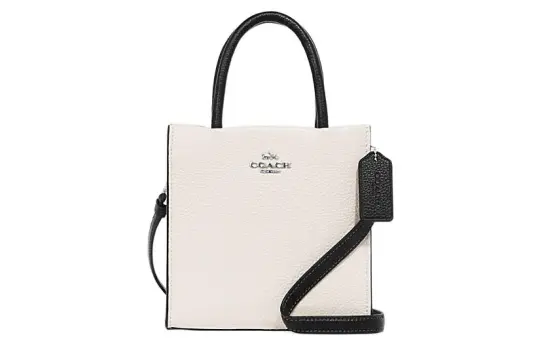 COACH Cally Cow Leather Handbag, Shoulder Bag, Crossbody Bag Mini Women's White