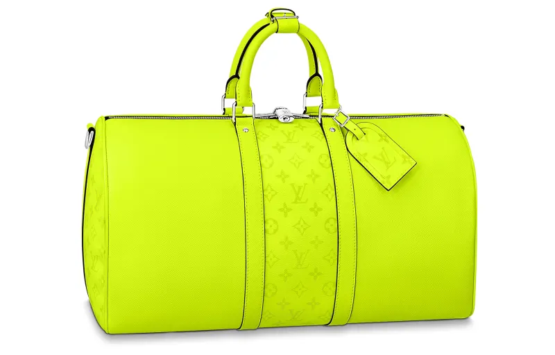 LOUIS VUITTON Keepall Bandouliere 50 Neon Yellow