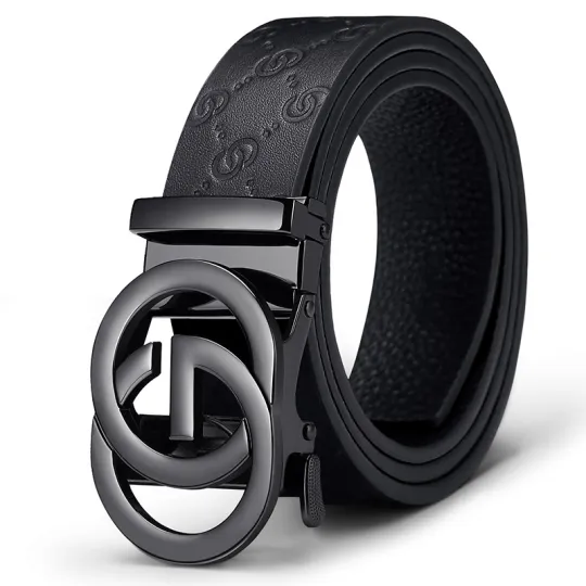 GOLF Top Grain Cow Leather Automatic Buckle Genuine Leather Belt Men's Multicolor 3.5cm
