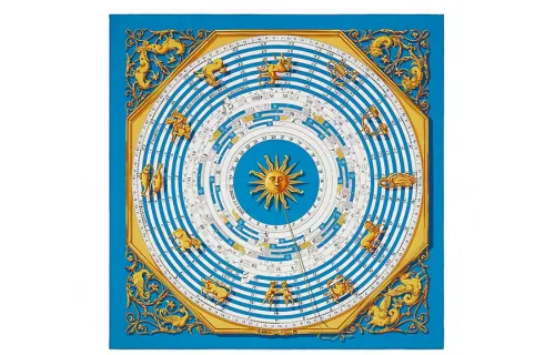HERMES Silk Scarves Women's Blue