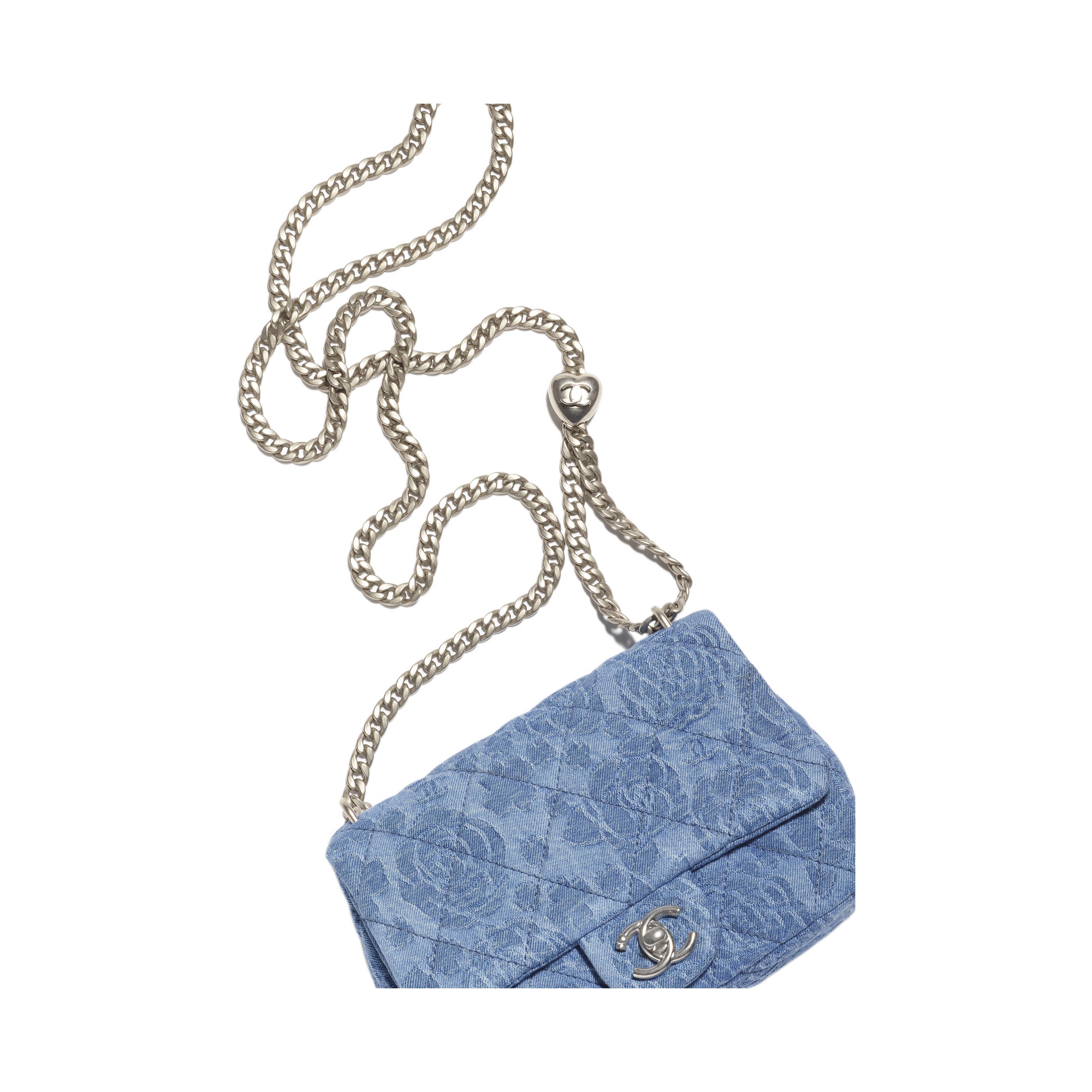 Женские сумка Chanel 23P (голубая) — фото 4
