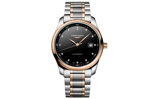 LONGINES Automatic Mechanical Movement 30m Waterproof Women's Watch 40mm Black Dial Stainless Steel Case