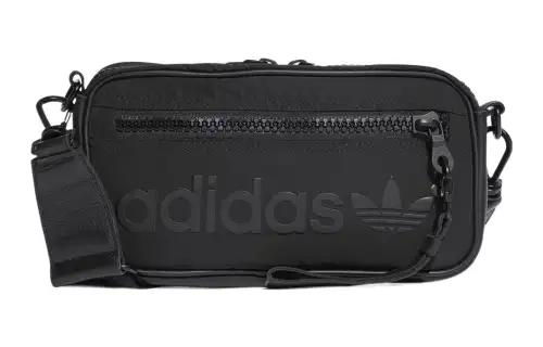 Adidas, classic removable adjustable suspenders, sports bag, black one-shoulder bag for men and women, polyester, for beloved