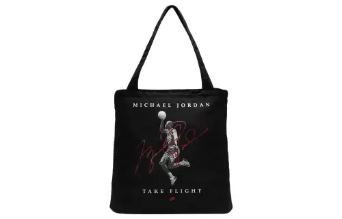 Jordan Polyester Tote Bag, Shopping Bag, Handbag, Shoulder Bag Unisex Black