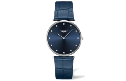 LONGINES Jialan Collection Quartz Movement 30m Waterproof Men's Watches Watch 37mm Blue Dial Steel Watch Case