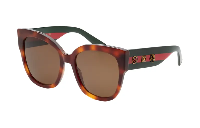 GUCCI Irregular Shape Sunglasses Women's