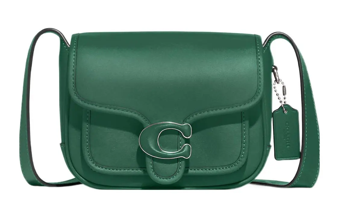 COACH Tabby Glove Tanned Leather Shoulder Bag, Crossbody Bag Small Women's Green