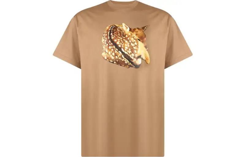 Burberry Deer Print Oversized T Shirt