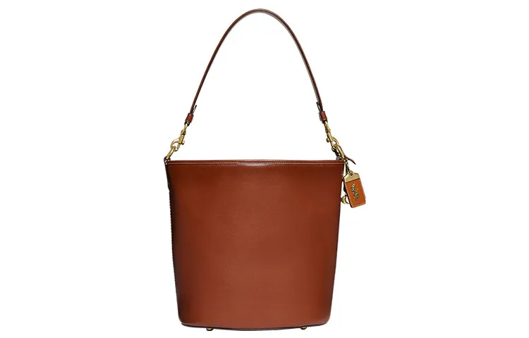 COACH Dakotah Leather Shoulder Bag Large Women's Brown