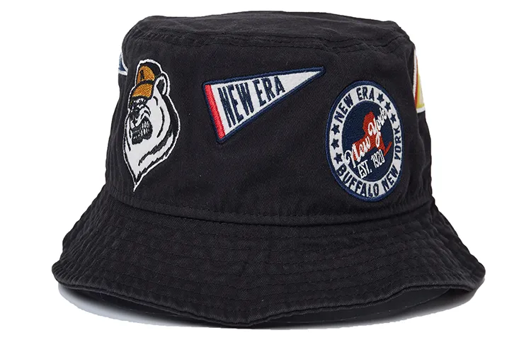 New Era Minimalist Style Cotton Bucket Hats Unisex