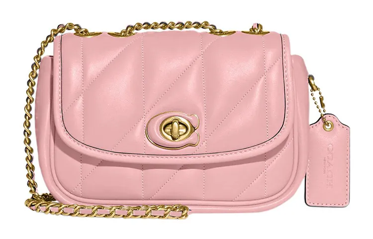 COACH Pillow Nappa Leather Shoulder Bag, Crossbody Bag Medium Women's Pink