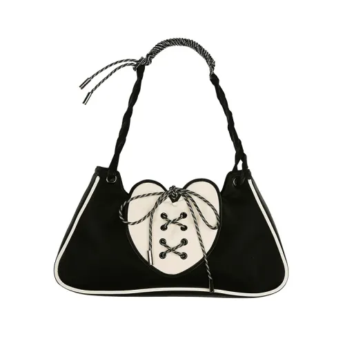 Kenghua Village PU Leather Shoulder Bag, Crossbody Bag, Shoulder Bag Women's Obsidian Black