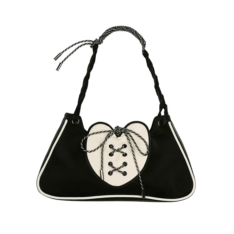 Kenghua Village PU Leather Shoulder Bag, Crossbody Bag, Shoulder Bag Women's Obsidian Black