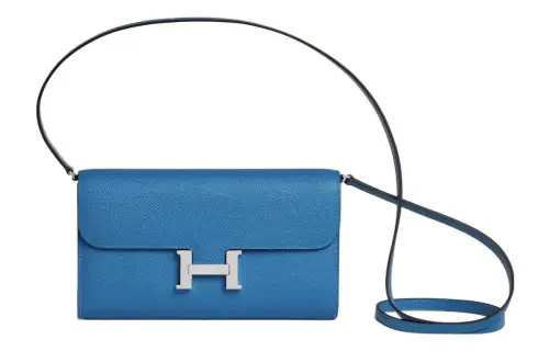 HERMES Constance To Go Silver Tone Buckle Epsom Calfskin Wallet, Handheld Crossbody Bag, Shoulder Bag Women's