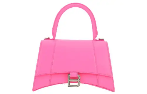 Balenciaga Hourglass Calfskin Shoulder Bag, Crossbody Bag, Handbag Regular Women's Pink