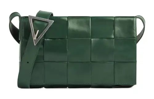 Bottega Veneta CASSETTE Cow Leather Shoulder Bag, Crossbody Bag Medium Men's Rain Tree Green