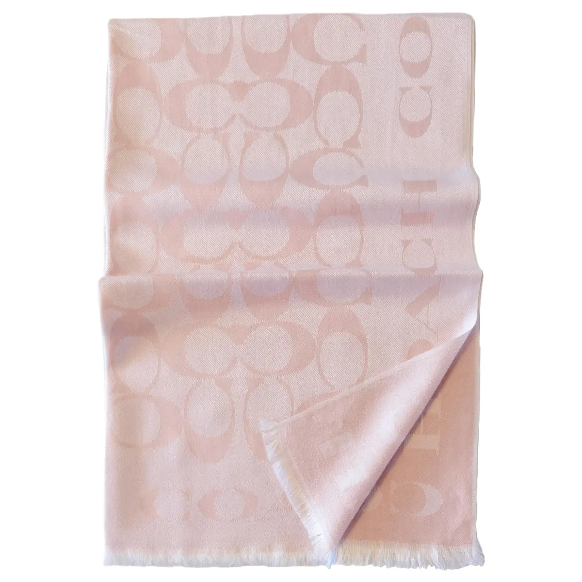 COACH Cotton Mulberry Silk Scarves Women's Light Pink