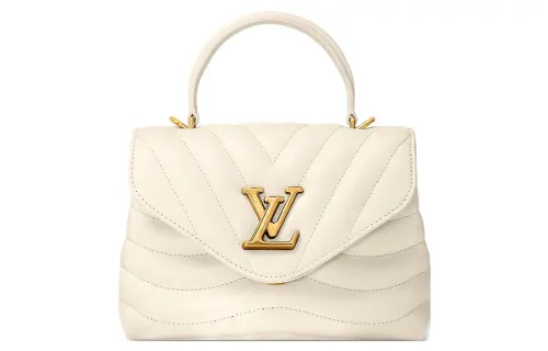 LOUIS VUITTON New Wave Cow Leather Shoulder Bag, Crossbody Bag, Handbag Regular Women's Ivory White