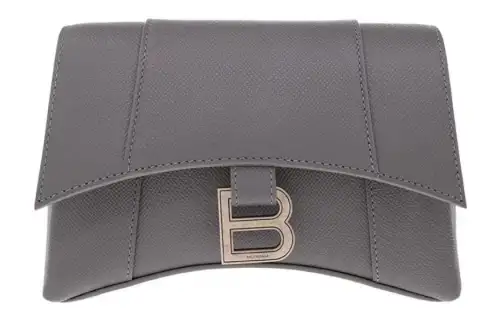 Balenciaga Downtown With Cow Leather And Sheepskin Shoulder Bag, Crossbody Bag Men's Gray