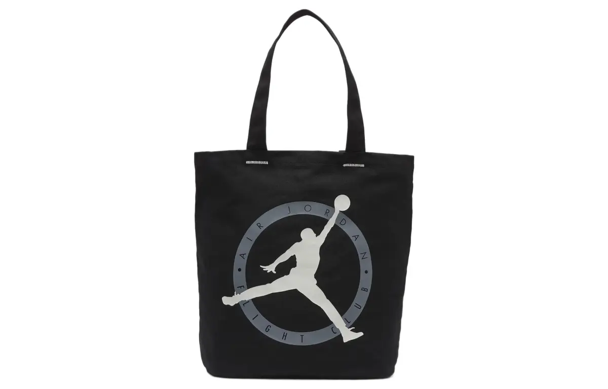 Jordan Cotton Tote Shoulder Bags Unisex Black