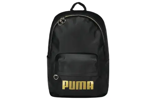 PUMA Athleisure Fabric Laptop Bag Backpack Regular Unisex Black Gold