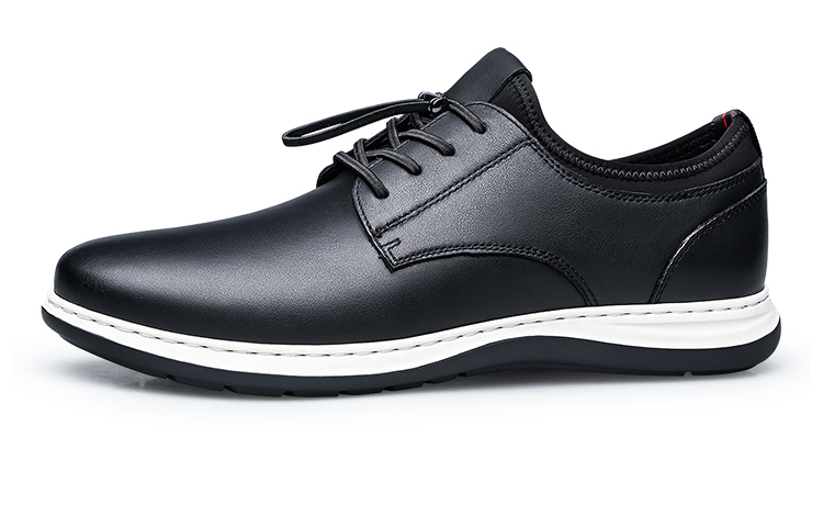 ZRO Zero degree first-layer cowhide, genuine leather laces, light luxury thick sole, slimming and lengthening, comfortable, wear-resistant, non-slip, heightening, versatile and lightweight, workplace outdoor wear, commuting and traveling, lightweight soft sole, casual leather shoes, men's style