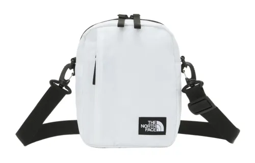 The north face, foldable nylon white one-shoulder bag for leisure with zipper for men and women, for beloved