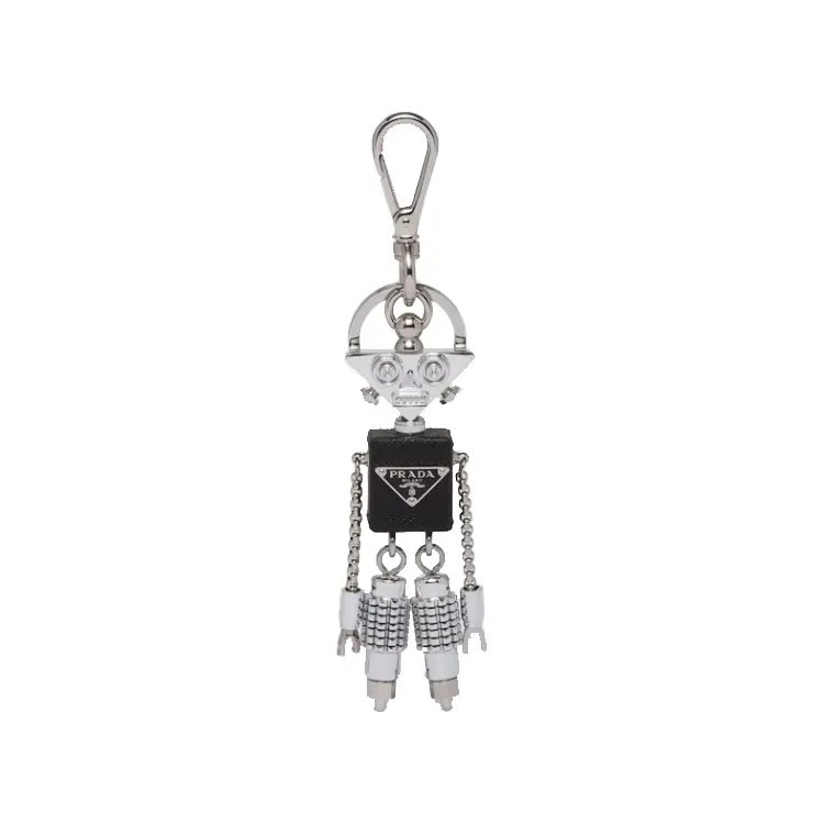 PRADA Keychain Women's Stainless Steel/Black