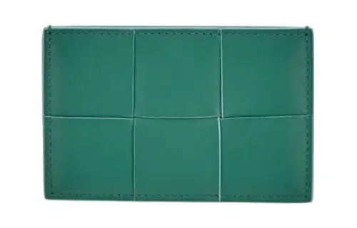 Bottega Veneta Leather Card Holder Women's Green