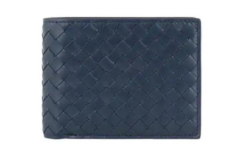 Bottega Veneta Lambskin Wallet Men's Blue