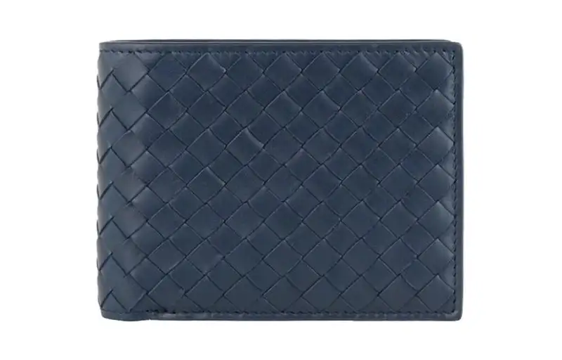 Bottega Veneta Lambskin Wallet Men's Blue