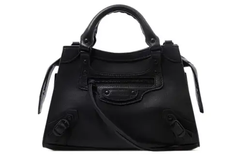 Balenciaga Neo Classic Cow Leather Biker Bag, Handbag, Shoulder Bag, Crossbody Bag Regular Women's Black