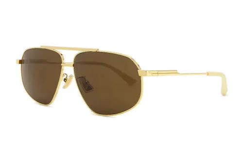 Adjustable comfortable golden glasses for men and women solar-powered, UV protection