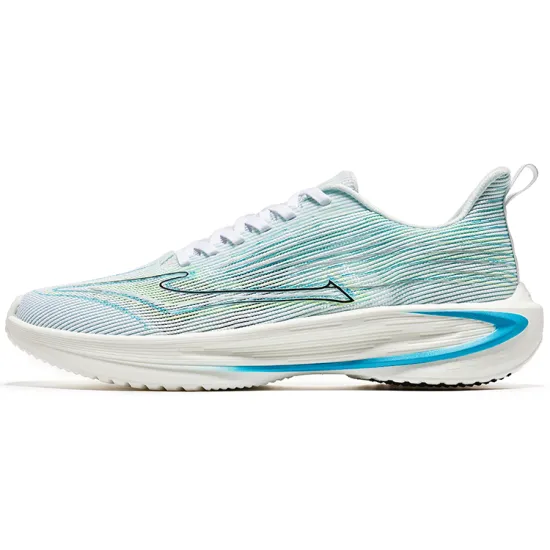 Erke Running Shoes Men Low-Top Ark White/Smart Blue