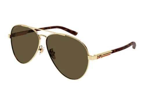 GUCCI Alloy Aviator Sunglasses Men's
