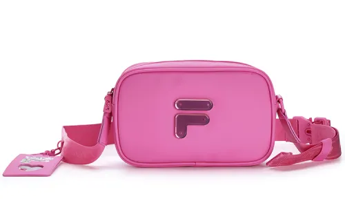 FILA FUSION Fashion PVC Crossbody Bag, Camera Bag, Shoulder Bag Regular Unisex Rose Red