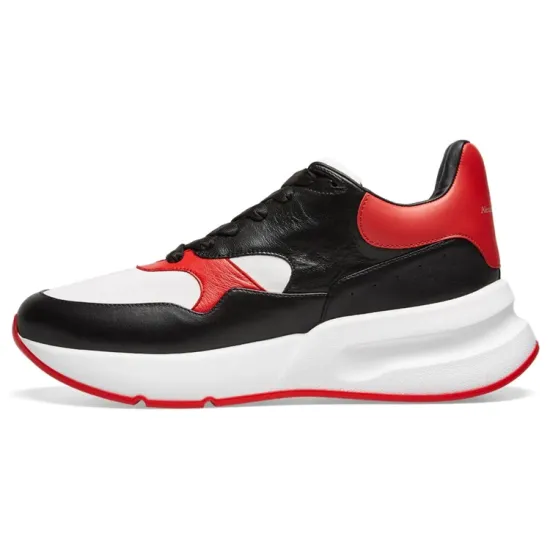 Alexander McQueen Casual Shoes Men Low-Top Black White Red