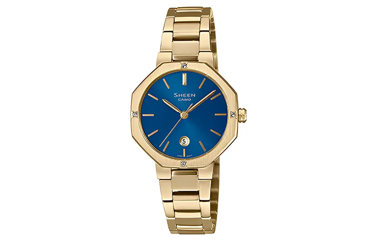 CASIO Quartz Movement Stainless Steel Strap Watch Women's Watch Blue Dial