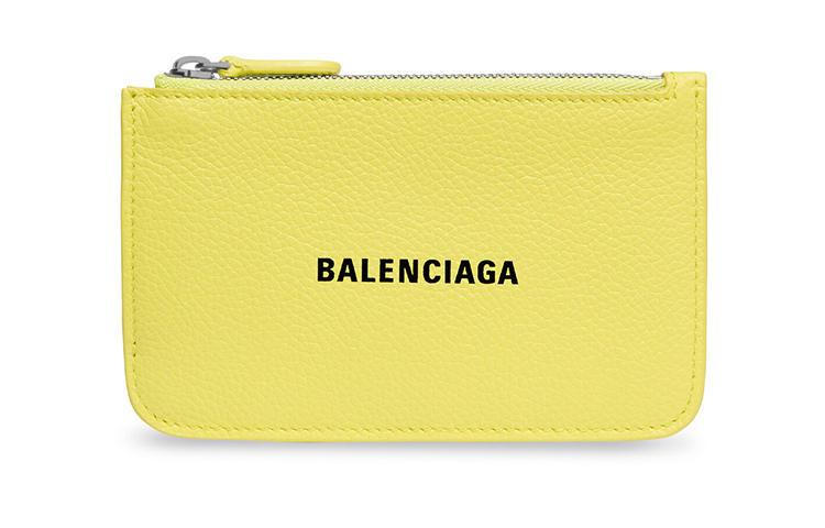 Balenciaga Cash Grained Calfskin Card Holder Card Holder Large Women's Yellow