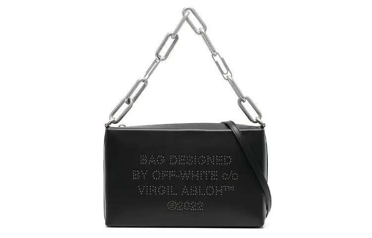 OFF-WHITE Logo Embellished Chain-Link Tote Bag