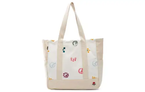Vans 100% Cotton Tote Bag, Shopping Bag, Handbag, Shoulder Bag Unisex Multicolor
