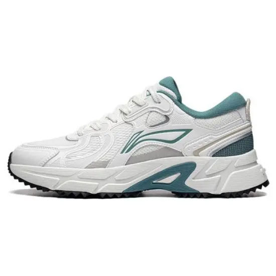 LINING Pick Up The Light Running Shoes Men Low-Top White Gray/Green