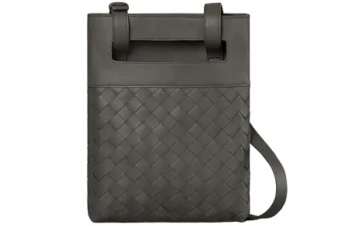 Bottega Veneta Intrecciato Messenger Graphite
