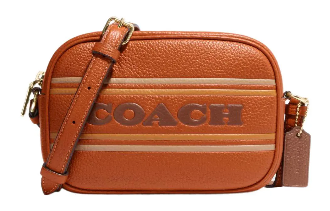 COACH Jamie Grain Leather Camera Bag, Shoulder Bag, Crossbody Bag Mini Women's Brown