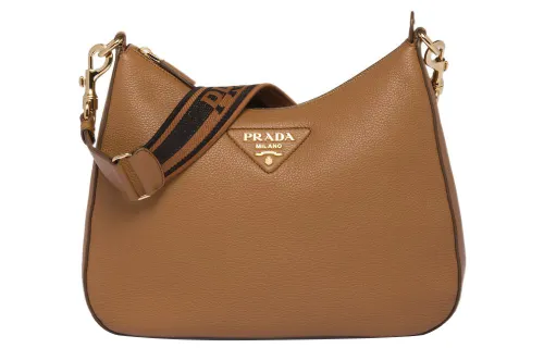 PRADA Leather Handbag, Shoulder Bag Women's Brown