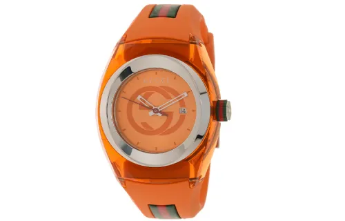 GUCCI Wrist Watches Quartz Movement Rubber Strap 36mm Orange Watch Dial Unisex ['50', 149262]m Waterproof